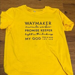 Yellow Kids Shirt with Inspirational Print